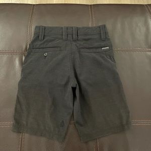 Boys black Volcom land and water shorts